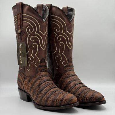 Men&#39;s Boots Caiman Cognac Oval E1726