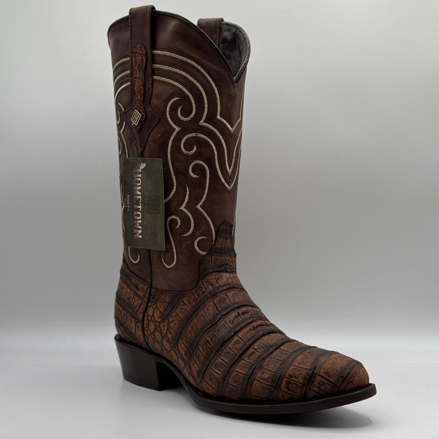 Men&#39;s Boots Caiman Cognac Oval E1726