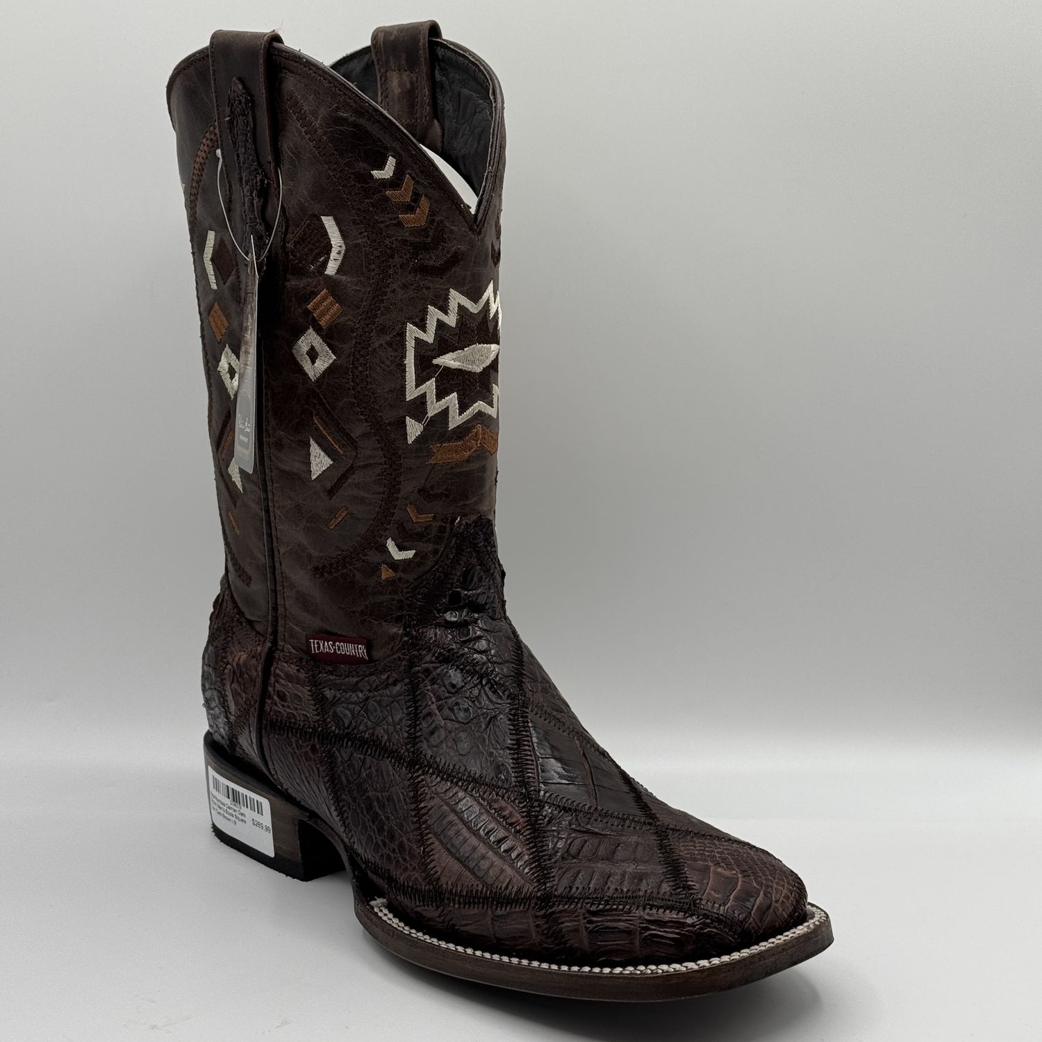 Bota Rombos Caiman Dark Brown Men&#39;s Boots Square Toe