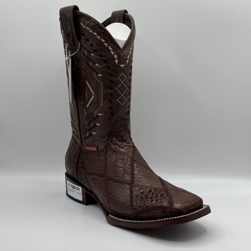 Bota Rombos Caiman Brown Men&#39;s Boots Square Toe