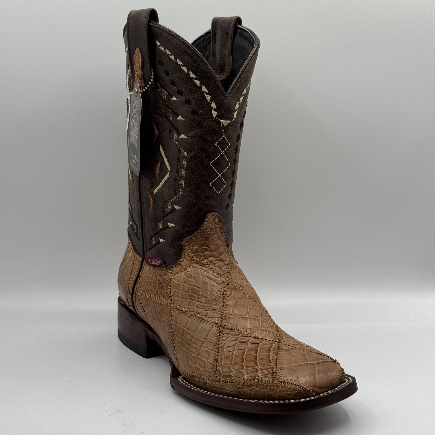 Bota Rombos Caiman Ligth Camel Men&#39;s Boots Square Toe