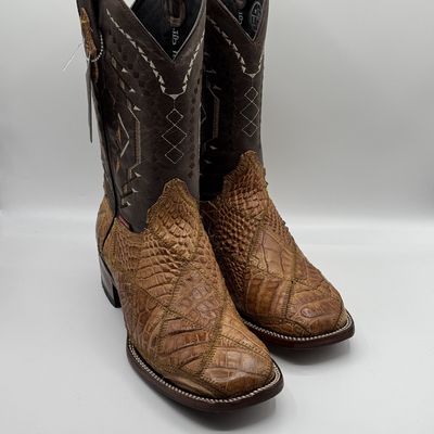 Bota Rombos Caiman Camel Men&#39;s Boots Square Toe