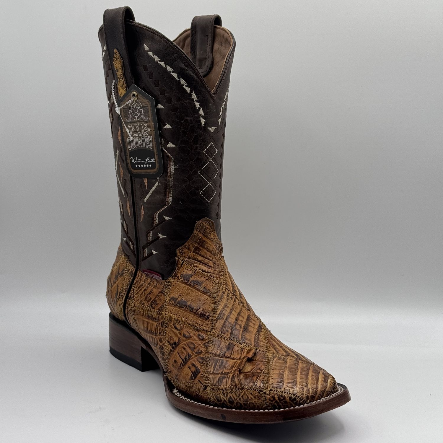 Bota Rombos Caiman Mantequilla Rustico Men&#39;s Square