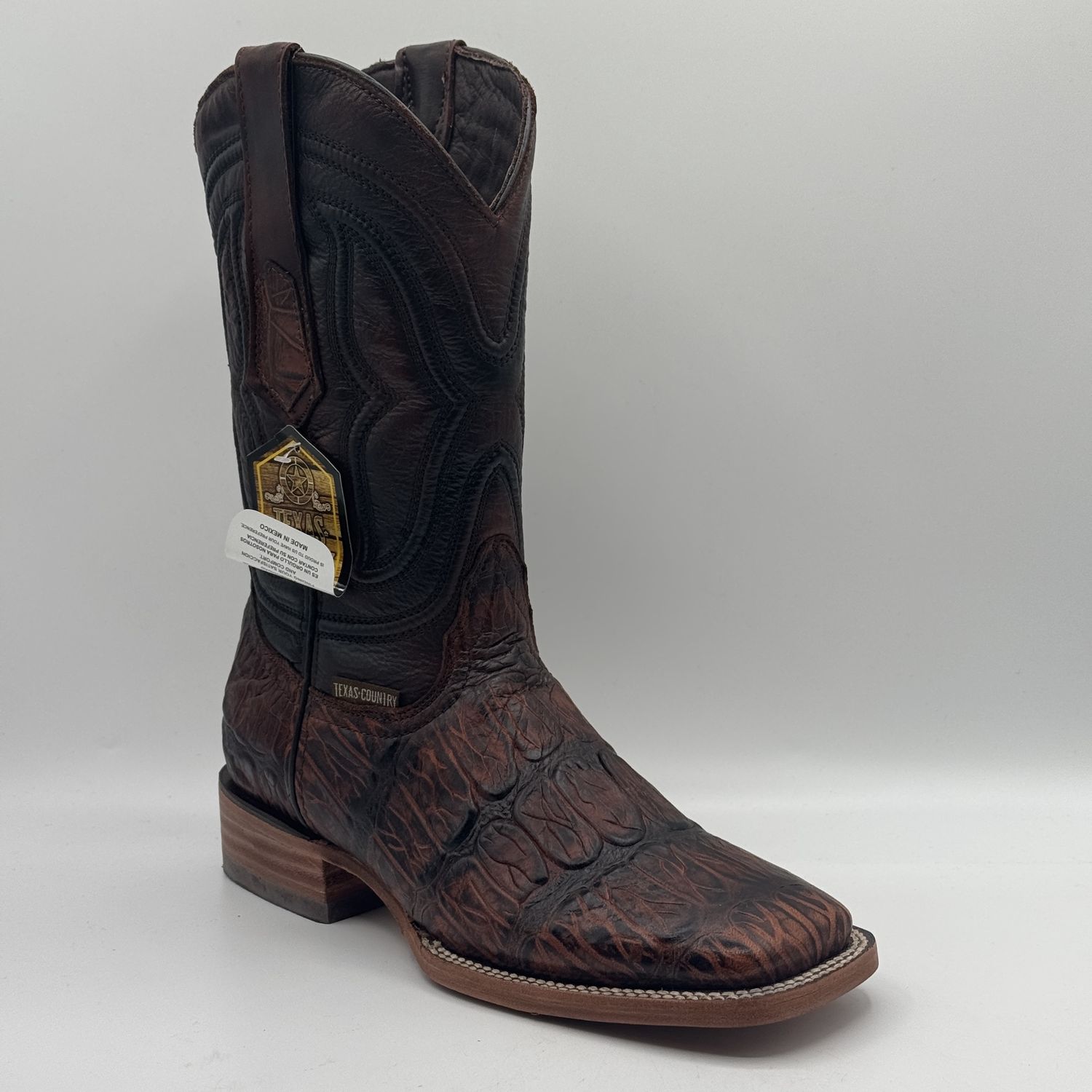 Men&#39;s Cognac Old Coco Boots Square Toe E928 Old Crocco Cognac
