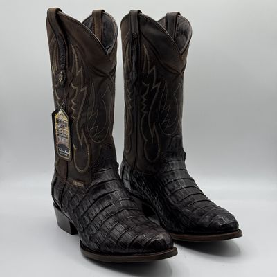 Caiman Dark Brown  Round Toe E07