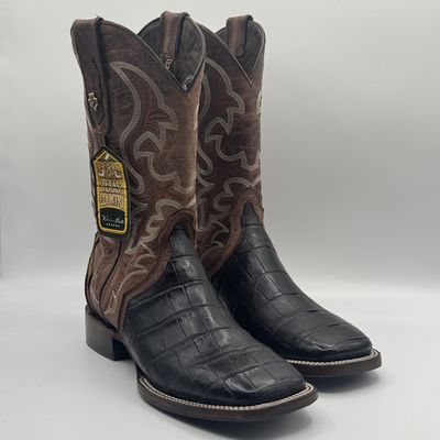 American L4garto Belly Brown Square Toe