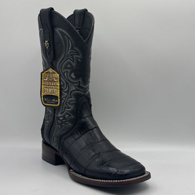 American L4garto Belly Black Square Toe
