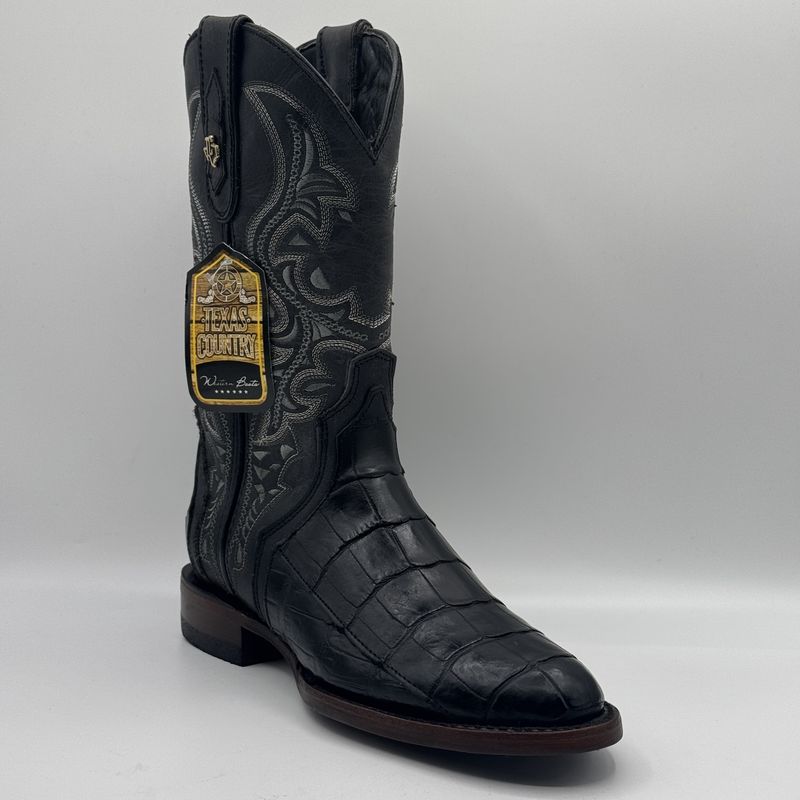 American L4garto Belly Black Round Toe
