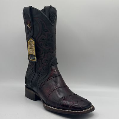 American L4garto Belly Black Cherry Square Toe