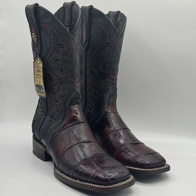American L4garto Belly Black Cherry Square Toe