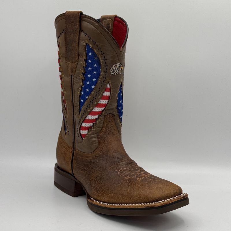 Work Boot Crazy Hunder Bulldog Rubber Sole Square Toe