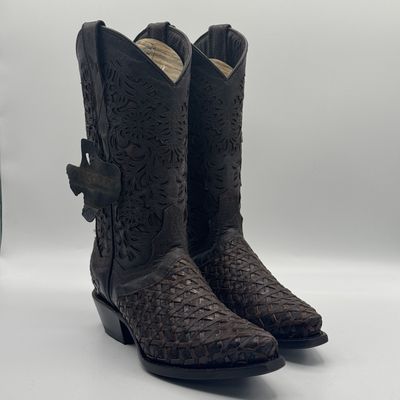Texas Country Women&#39;s Boot Oklahoma Choco Retro E763