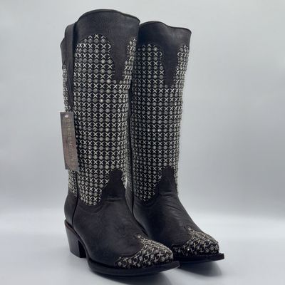 Texas Country Women&#39;s Western Boot Diamond Choco Retro E126