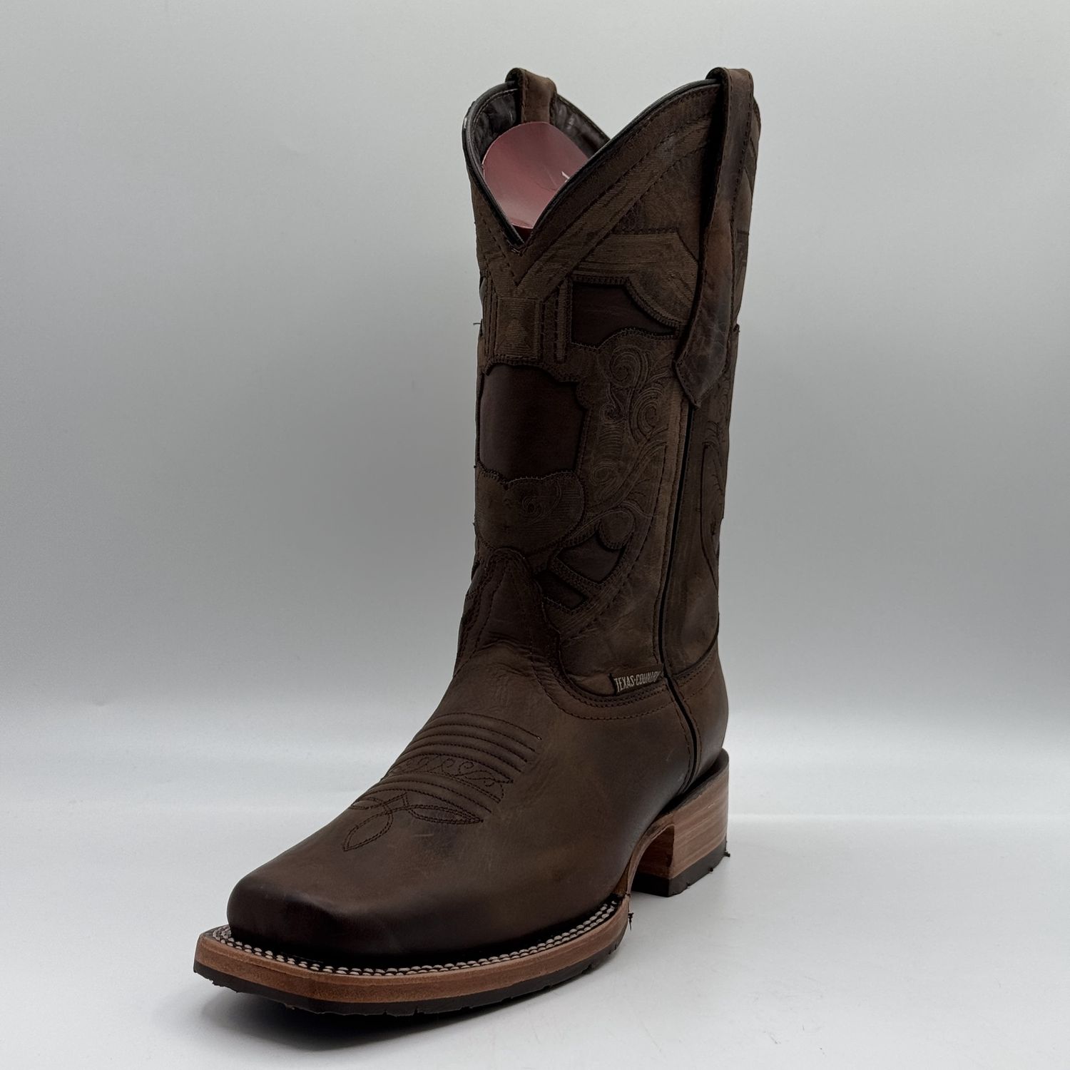 Men&#39;s Boot Crazy Rodeo Toe Rubber Sole, Modelo: Tabacco, SIZE: 7