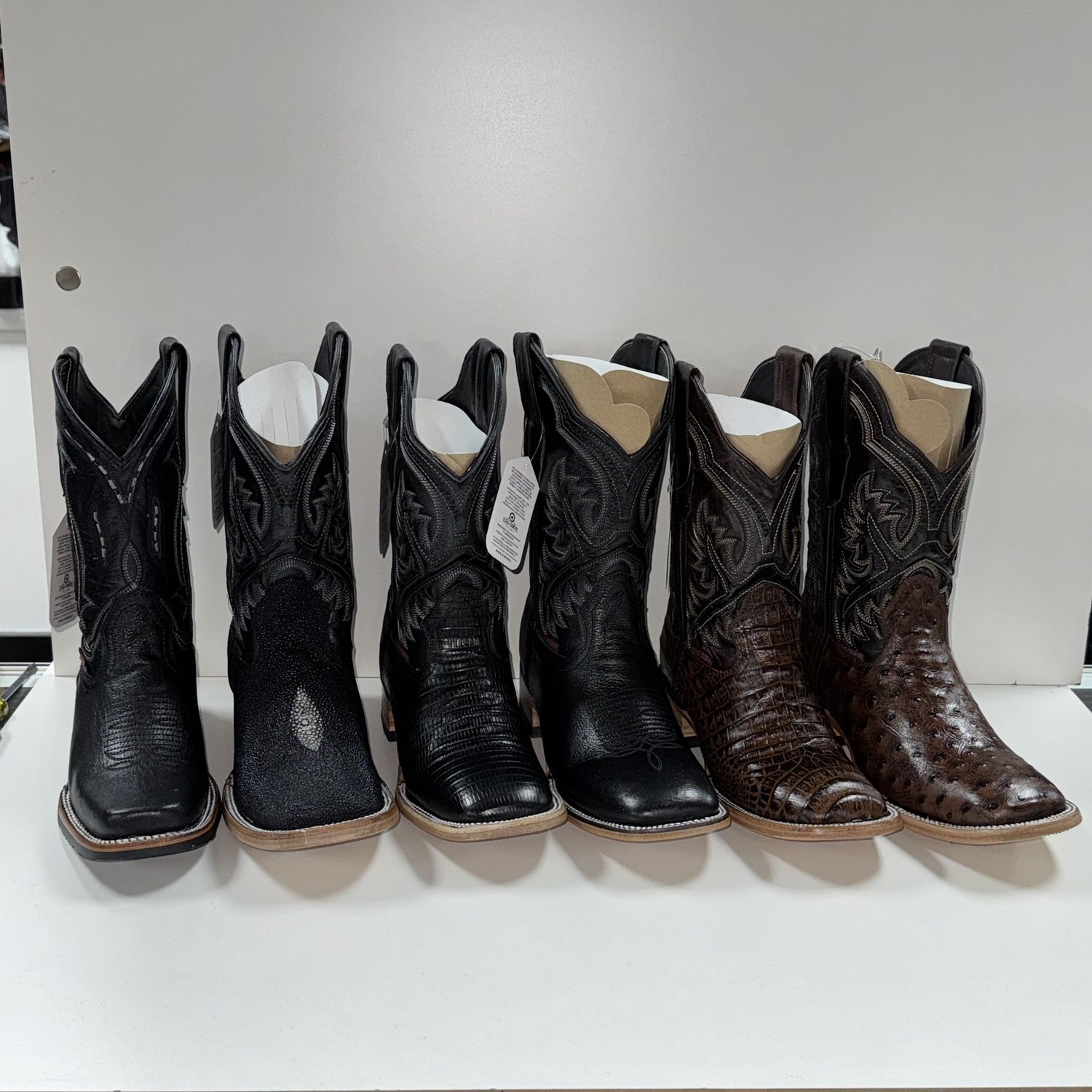 Men&#39;s Boots Cowhide Pritn Texas Country Square Toe