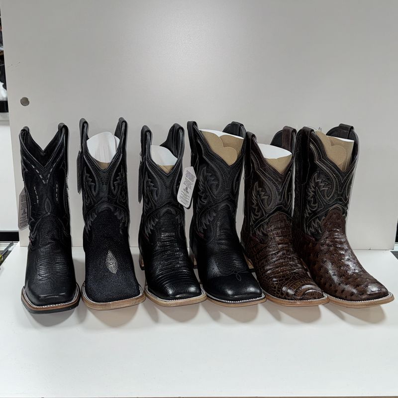 Men&#39;s Boots Cowhide Pritn Texas Country Square Toe
