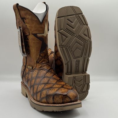 Work Boot Pez Piraru Miel Work Tx Steel Toe W14 Pu Cajeta