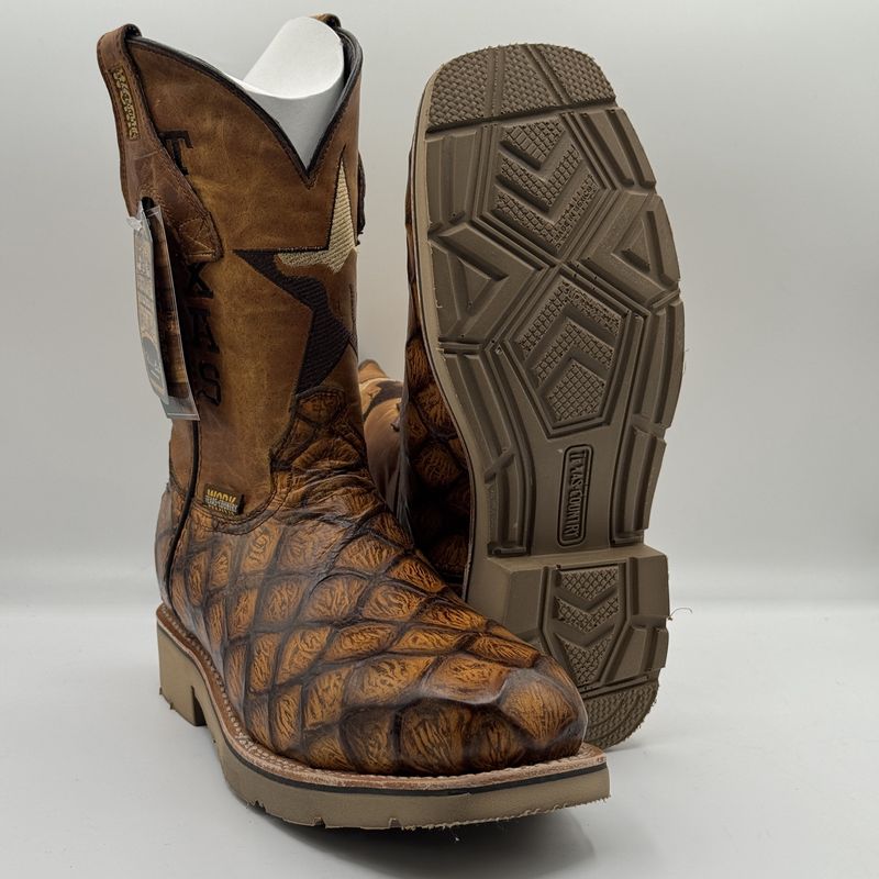 Work Boot Pez Piraru Miel Work Tx Steel Toe W14 Pu Cajeta