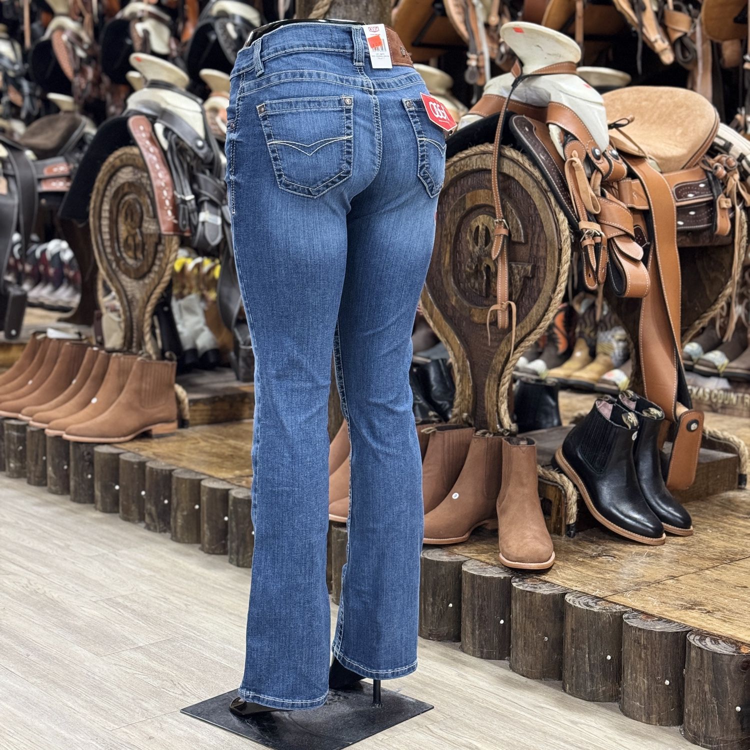 Women&#39;s Boot Cut Stretch Jeans Cowgirls, Modelo: MOD-04, SIZE: 3