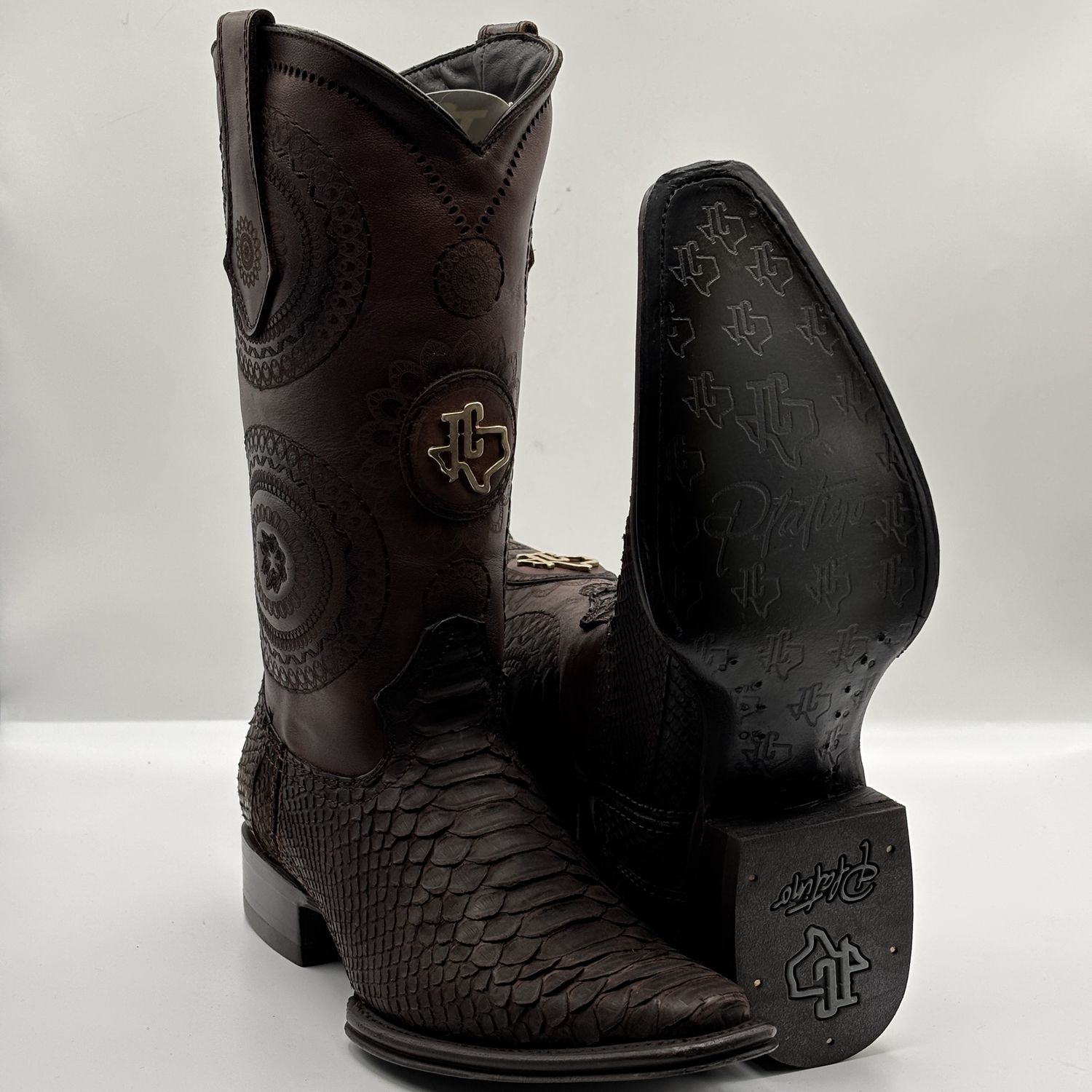 Men&#39;s Boot Python Choco Matte