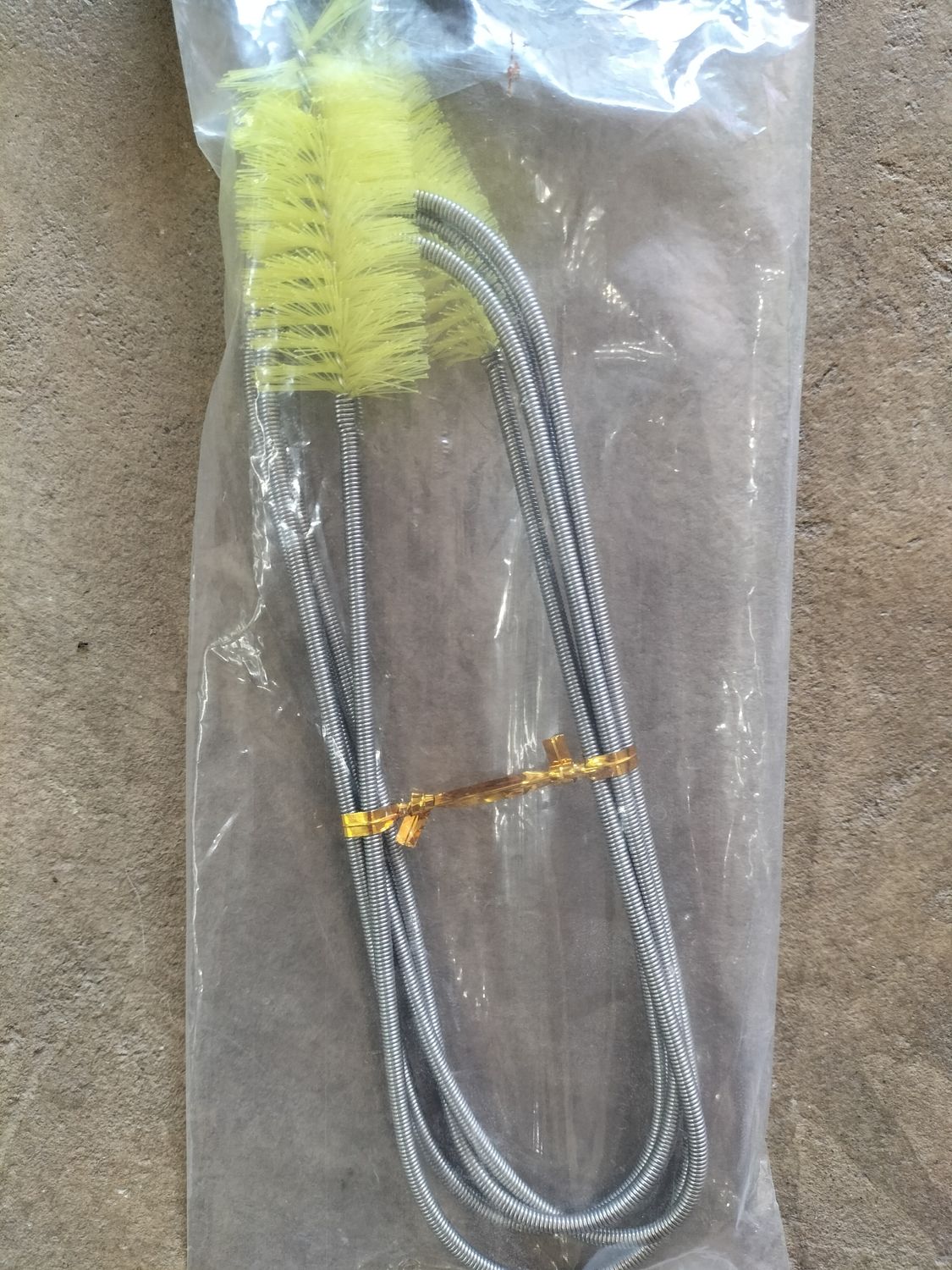 Yellow Spring Brush / Pipe Cleaner