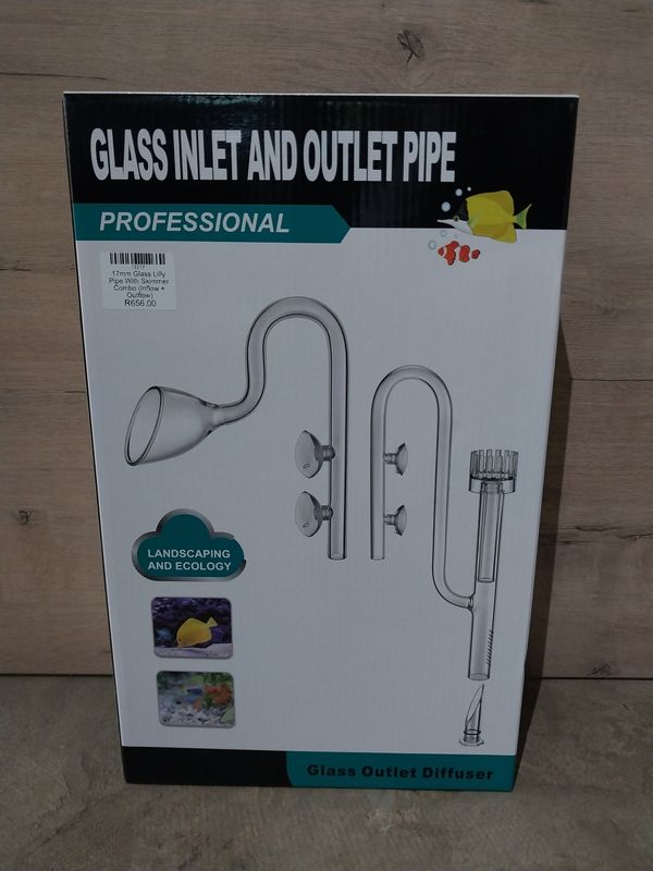 17mm Glass Lilly Pipe With Skimmer Combo (Inflow + Outflow)