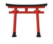 Japanese wooden torii gate national symbol