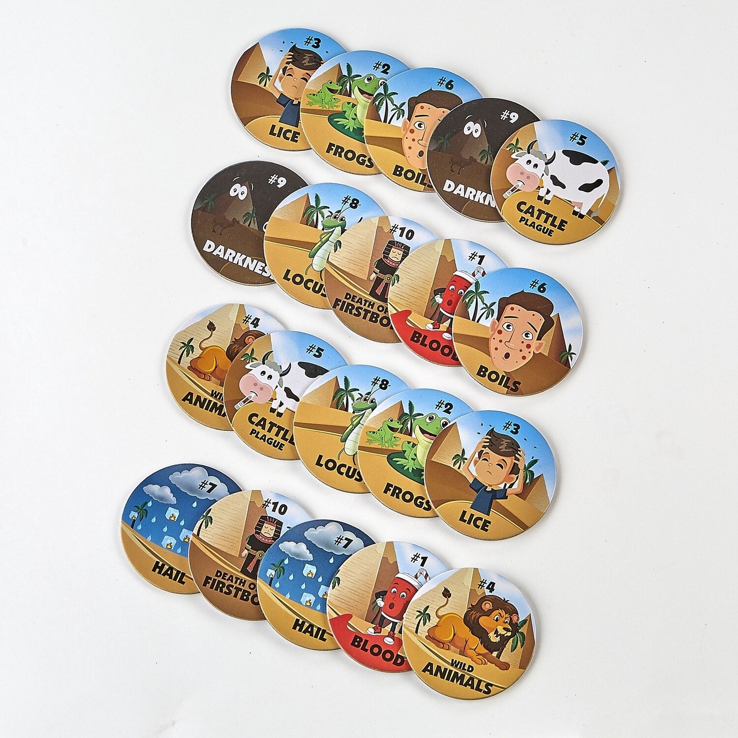 Passover Tablescatters, 2 Sets of 10 Plagues