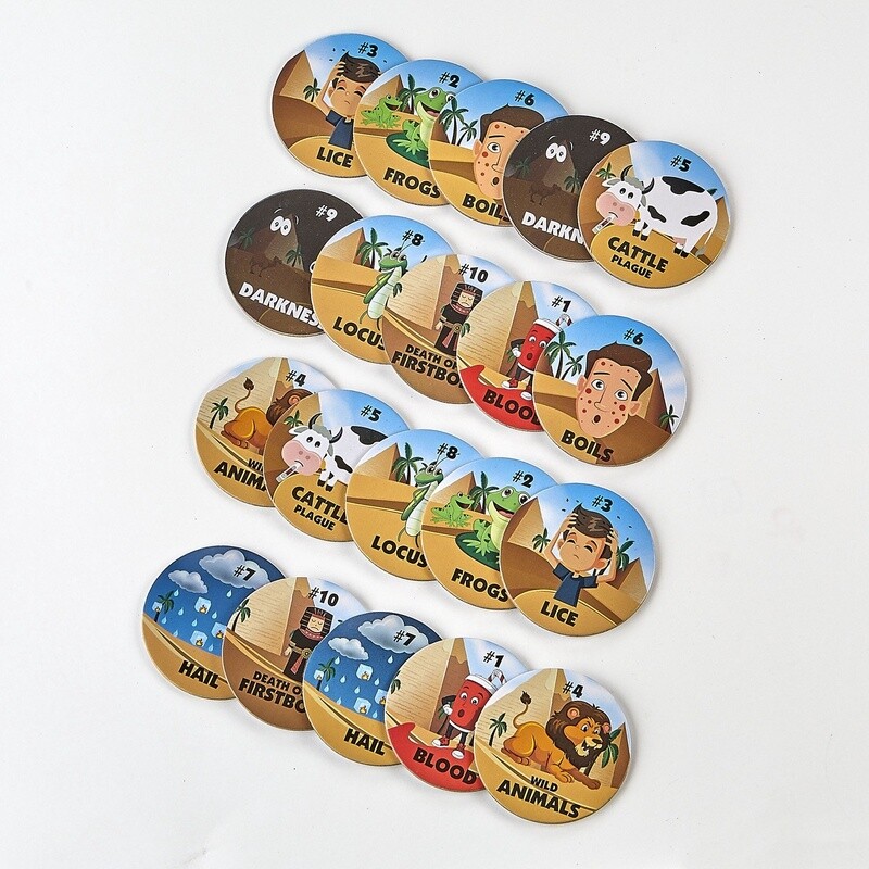 Passover Tablescatters, 2 Sets of 10 Plagues