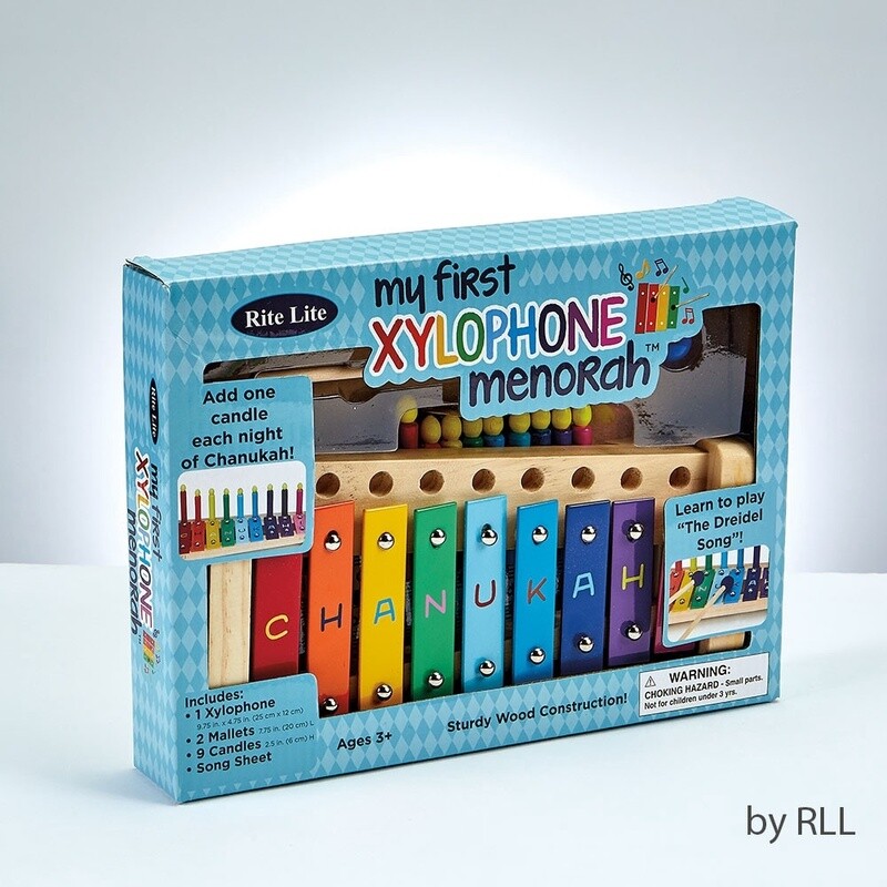 &quot;My First Xylophone&quot; Wooden Menorah
