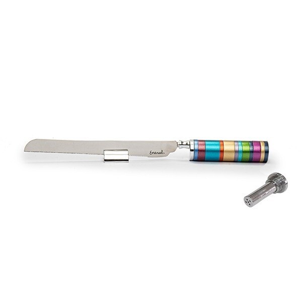 Knife - Handles with rings &amp; salt - Multicolour