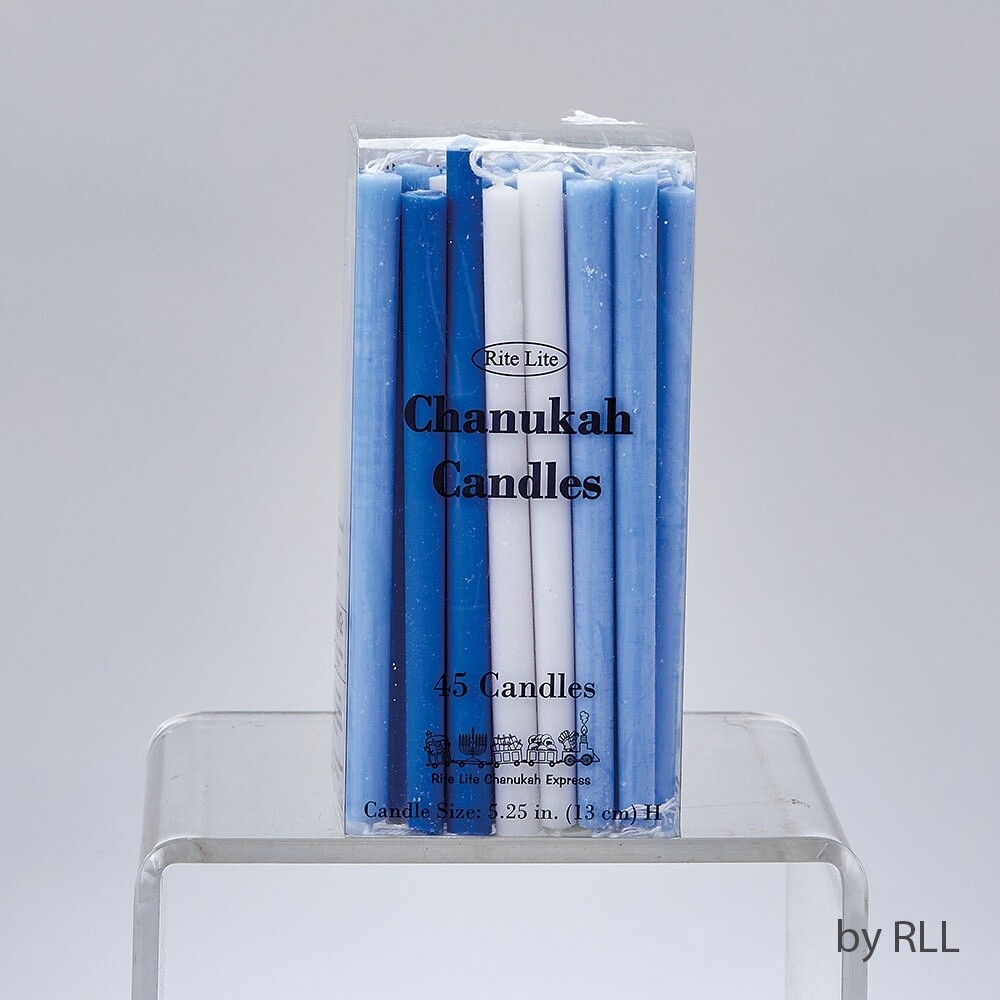 Candles Chanukah Deluxe Blue &amp; White