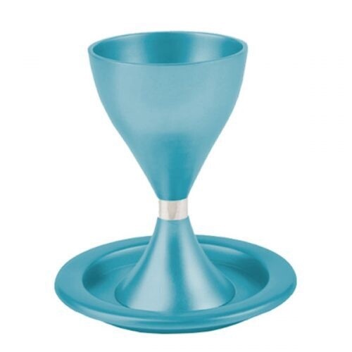 Kiddush Cup Turquoise Modern