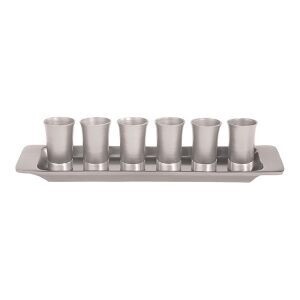 Kiddush Set 6 Cups &amp; Tray