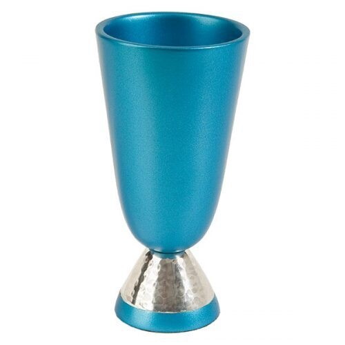 Kiddush Cup Turquoise with hammer work