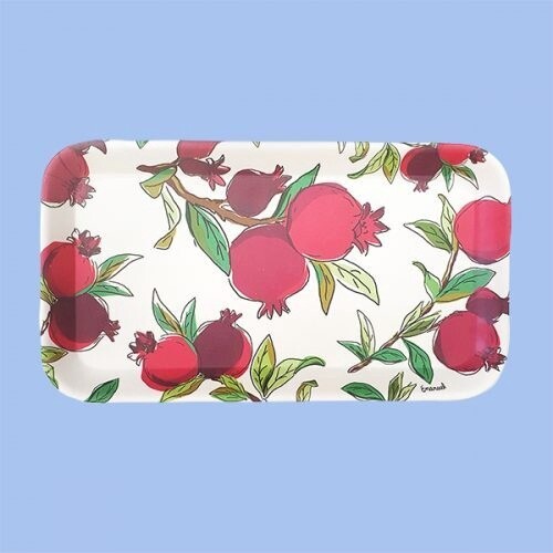 Bamboo Tray Pomegranates Medium