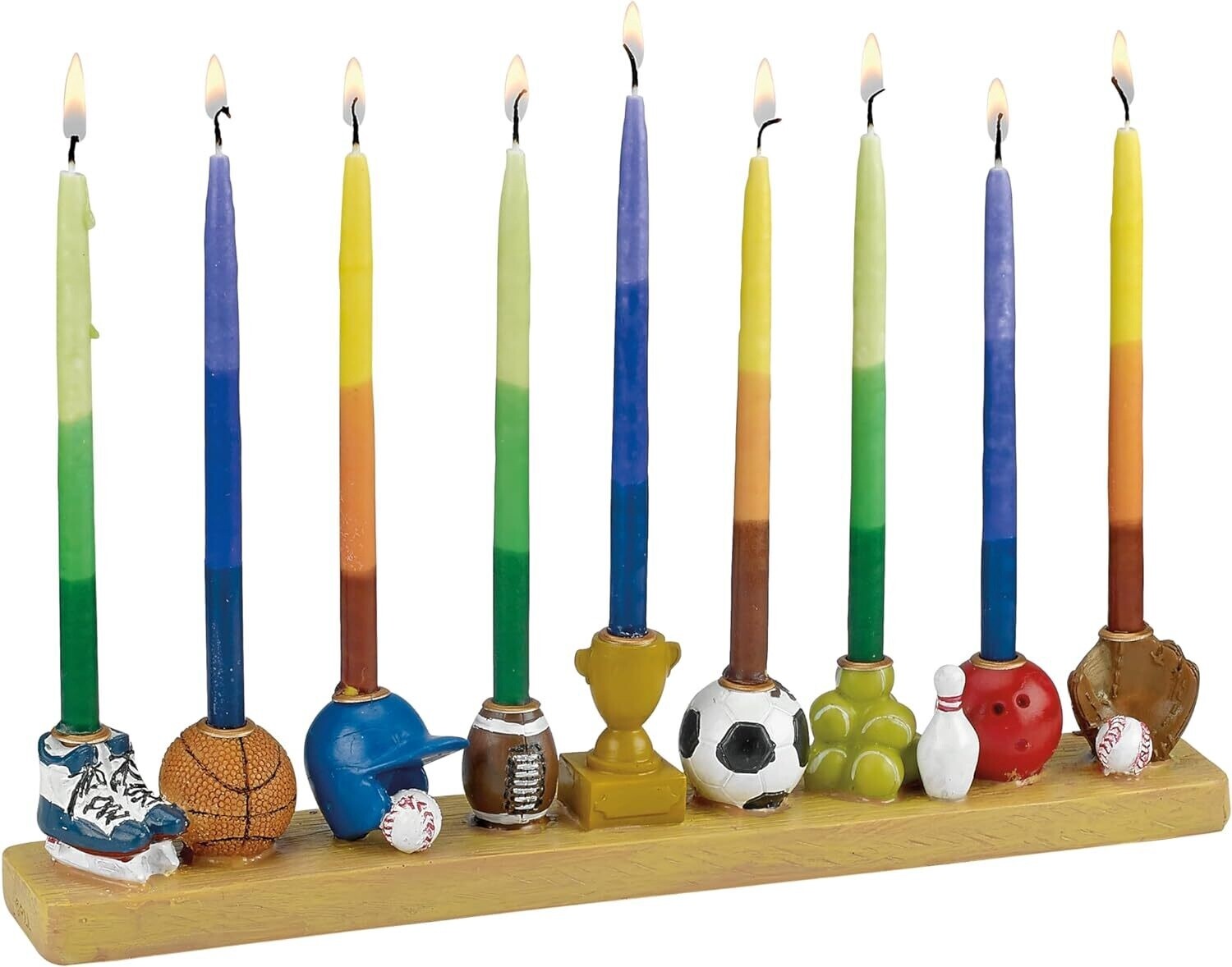 Menorah Sports Resin Hand Painted