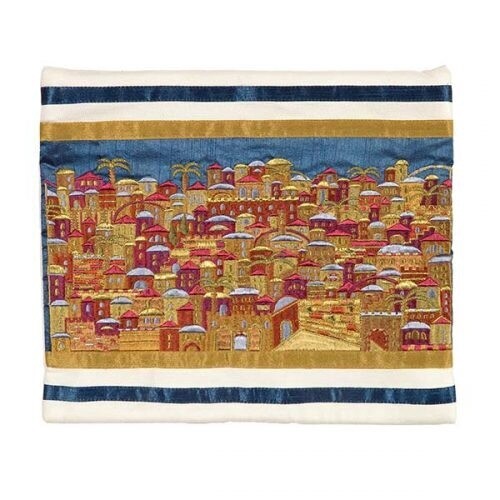 Tallis Bag - Jerusalem Multicolour Embroidered