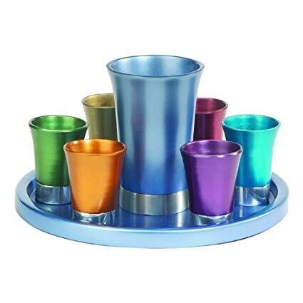 Kiddush Cup Set Multi-Coloured
