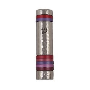 Mezuzah Maroon Rings 10 cm