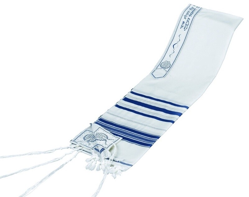 Tallis Wool/Lurex Blue &amp; Silver size 50