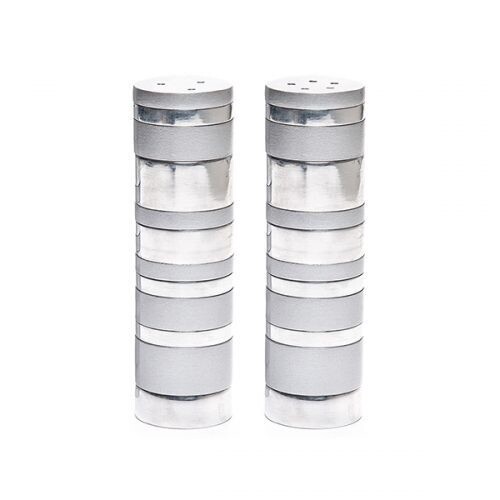 Salt &amp; Pepper Shakers - Rings Silver