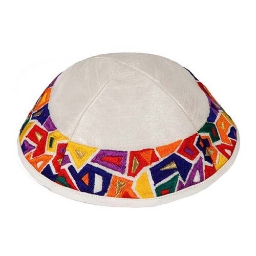 Kippah Embroidered Geometry Joseph&#39;s Coat