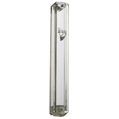 Mezuzah Transparent Plastic 10cm