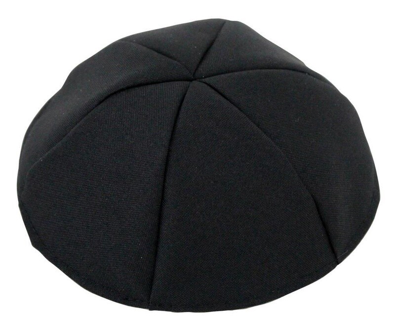 Kippah Black Terylene 26cm Size 9