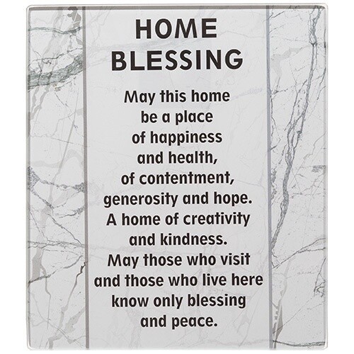 Reinforced Glass Home Blessing for Wall Hanging English 16x19cm
