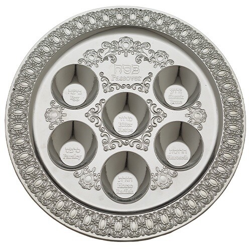 Seder Plate Disposable Silver