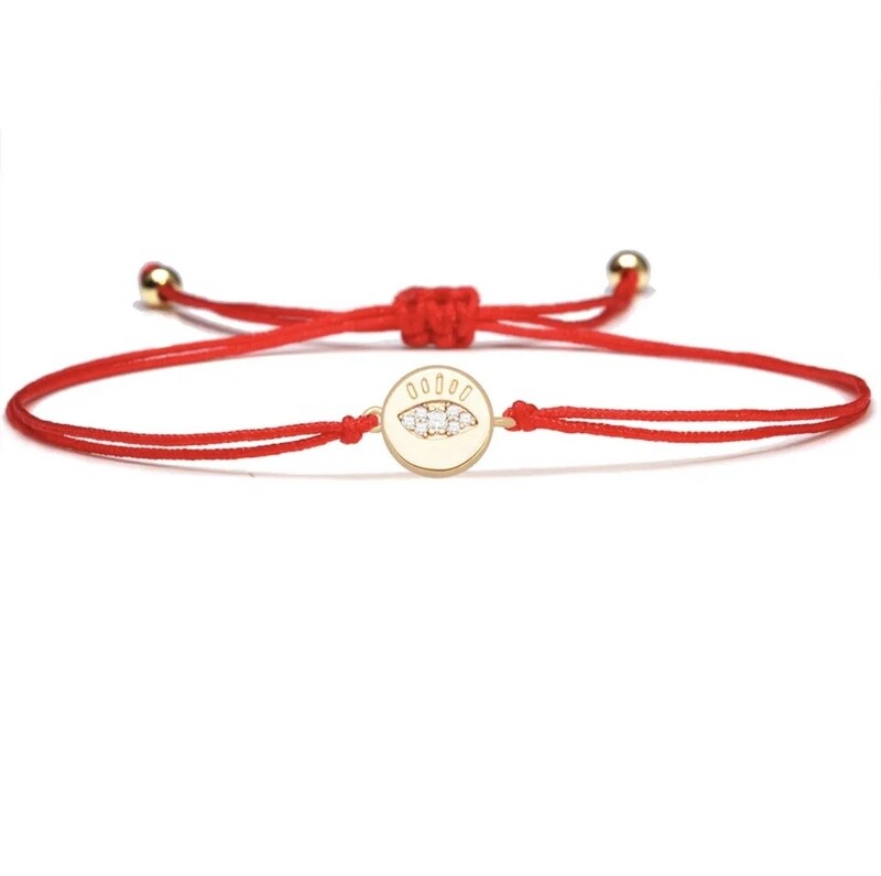 Bracelet Evil Eye on Red Rope