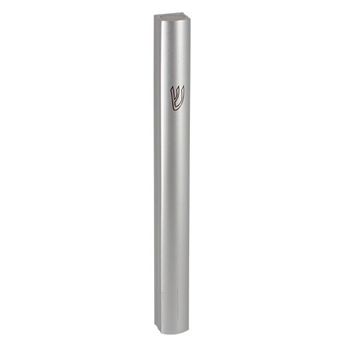 Mezuzah Silver Matt Aluminium 10cm