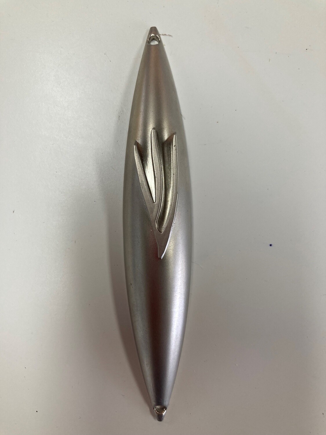 Mezuzah brushed silver with shin DJ